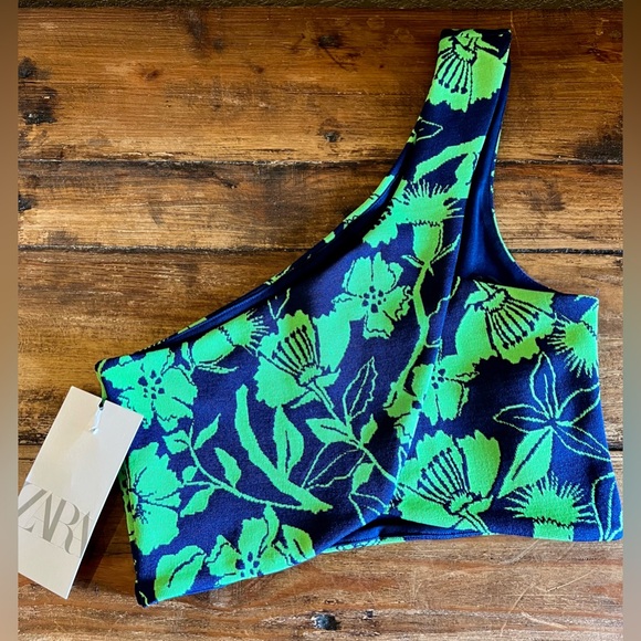 ZARA crop top 💙💚 NWT - Picture 2 of 4